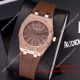 2017 Fake Audemars Piguet Lady Royal Oak 32mm Rose Gold Blue Rubber Band (3)_th.jpg